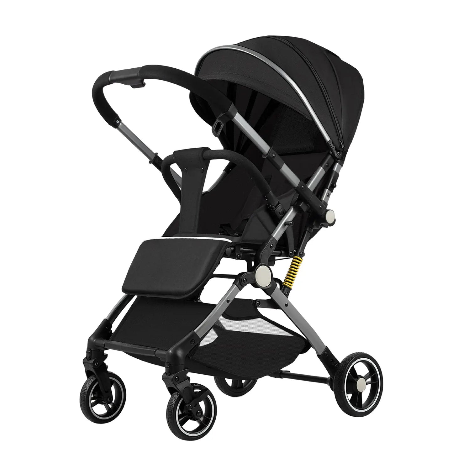 Lightweight Foldable Baby Stroller – High Landscape, Four-Wheel Shock Absorber, Portable Baby Carriage