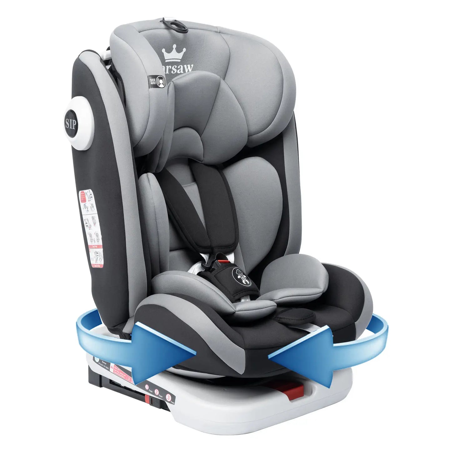 "AP02 KL005 360° Rotatable Baby Car Seat – ISOFIX, ECE Certified (9-36 kg, 0-12 Years)"