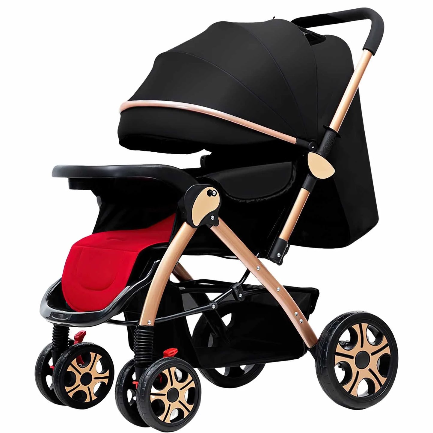 High Landscape Baby Stroller – Multifunctional Bi-Directional, Can Sit or Lie Down, Lightweight & Foldable Baby Stroller