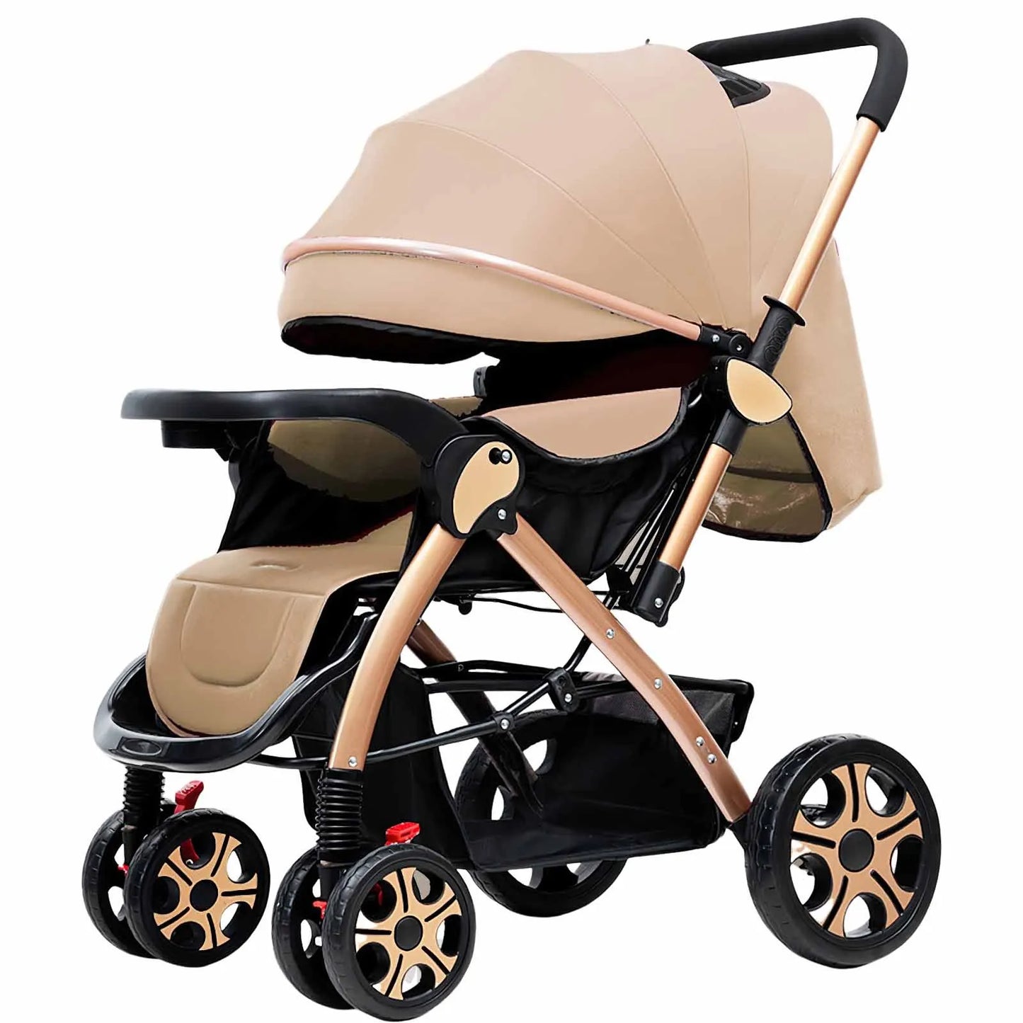 High Landscape Baby Stroller – Multifunctional Bi-Directional, Can Sit or Lie Down, Lightweight & Foldable Baby Stroller