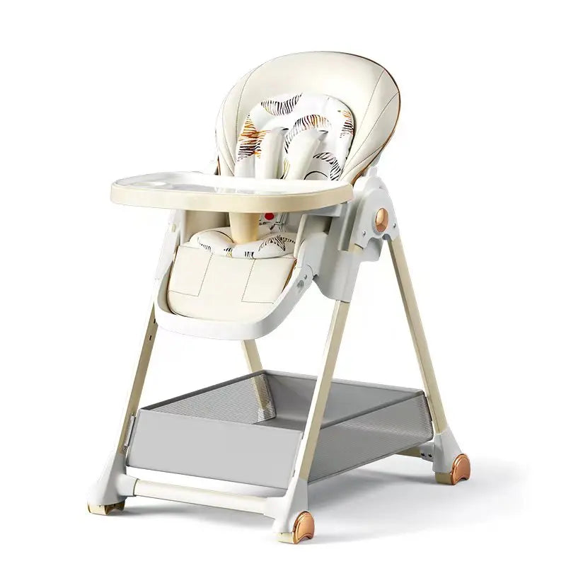 Foldable Baby High Chair with Wheels – Feeding & Dining Chair for Babies and Toddlers