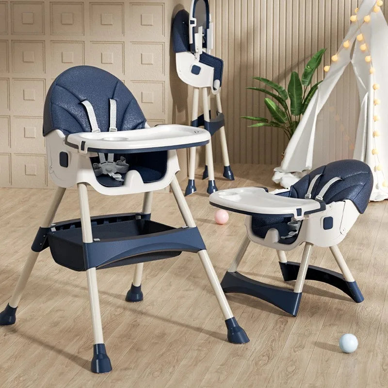 Adjustable Children’s Dining Chair with Double-Layer Recliner – Rocking Table & Chair for Home