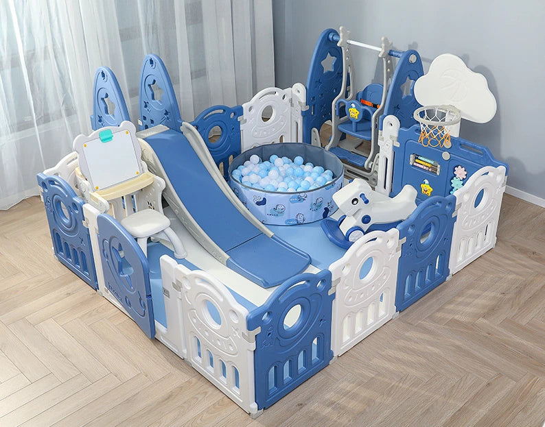 IMBABY Indoor Baby Playpen – Multipurpose Activity Center with Ball Pool & Safety Game Fence