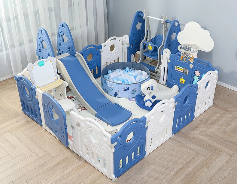 IMBABY Indoor Baby Playpen – Multipurpose Activity Center with Ball Pool & Safety Game Fence