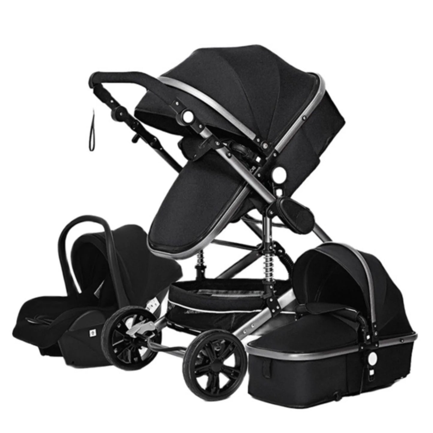 3-in-1 Foldable Baby Stroller – High Landscape, Travel-Ready for Newborns (CE Approved)