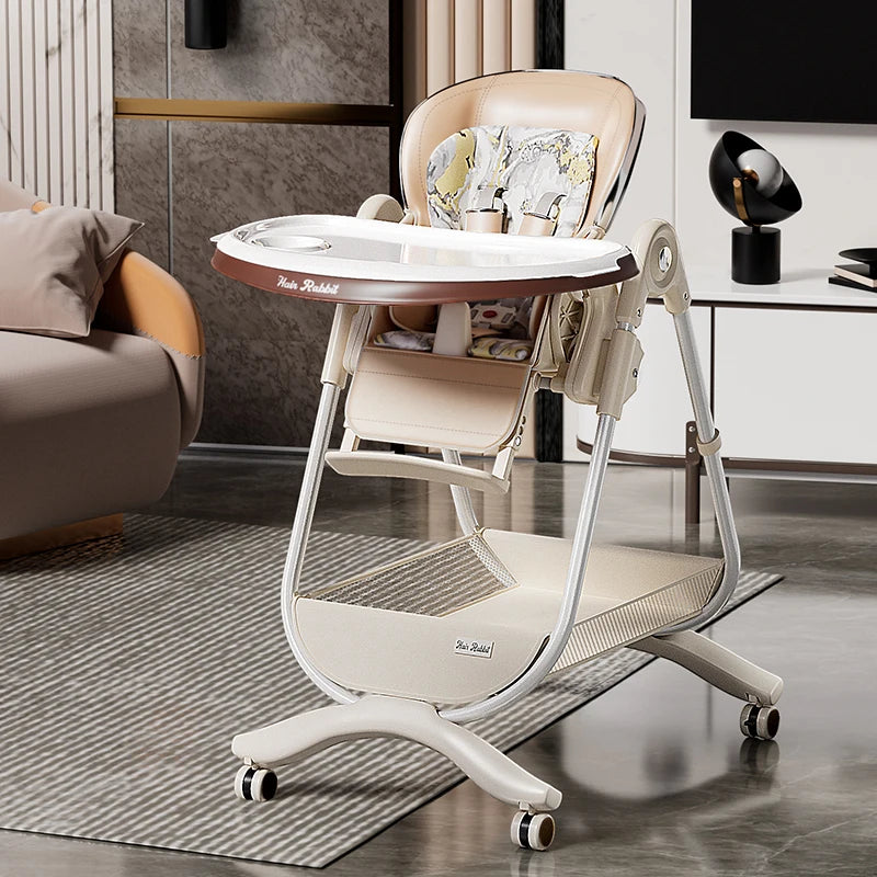 Ultra-Compact Luxury Baby High Chair – Portable Feeding Chair for Toddlers