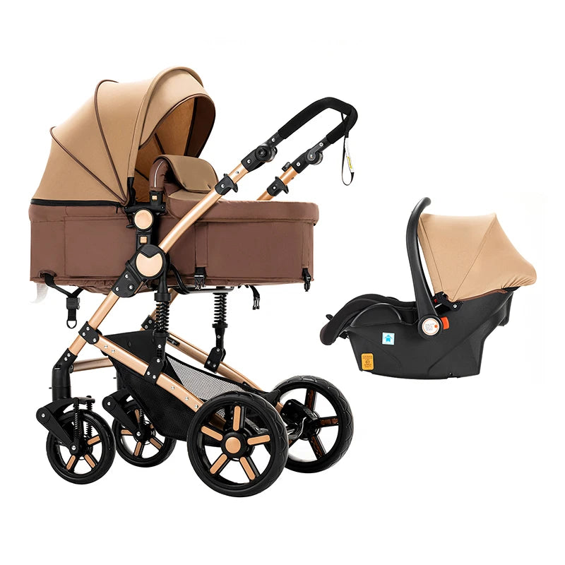 3-in-1 Baby Stroller – 2025 High Landscape Travel Trolley & Safety Carriage for Newborns