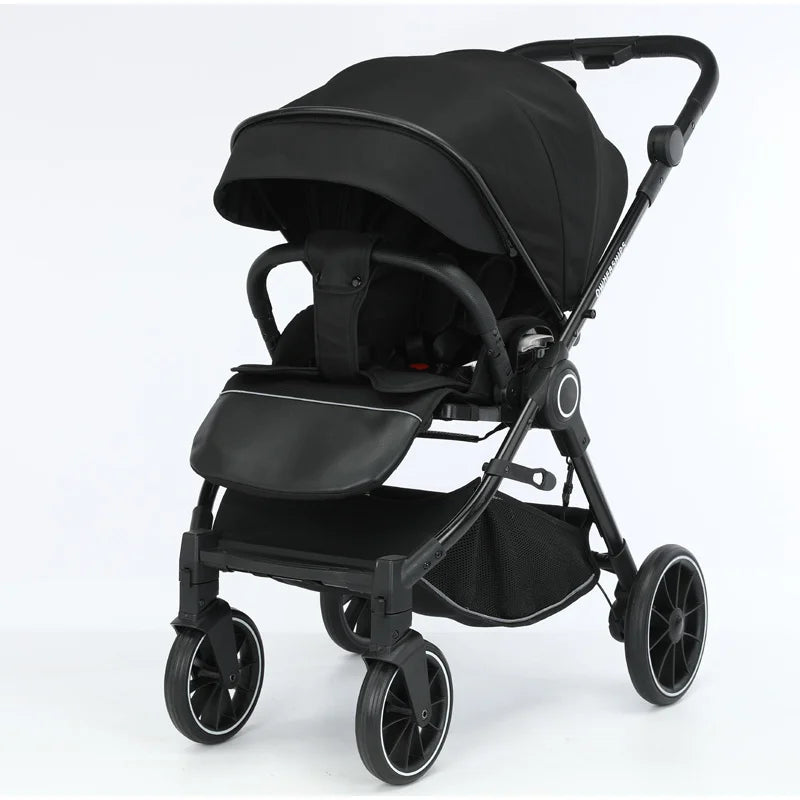 Bidirectional Baby Stroller – High View, Folding, Shock-Absorbing Four-Wheel Cart, Sit or Lie Down, Lightweight Baby Stroller