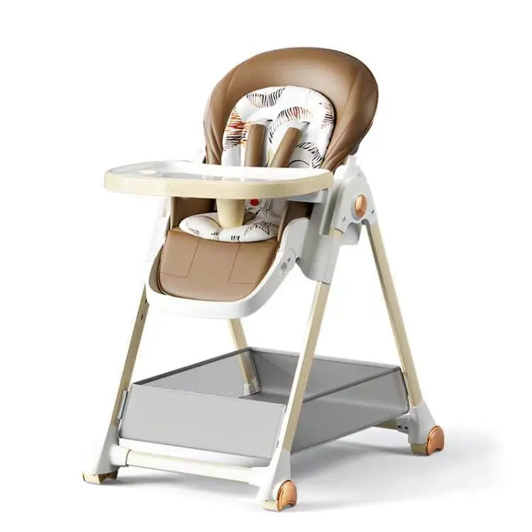 Baby Feeding Highchair – Adjustable Dining Chair with Wheels, Infant Table & Feeding Chair Combo