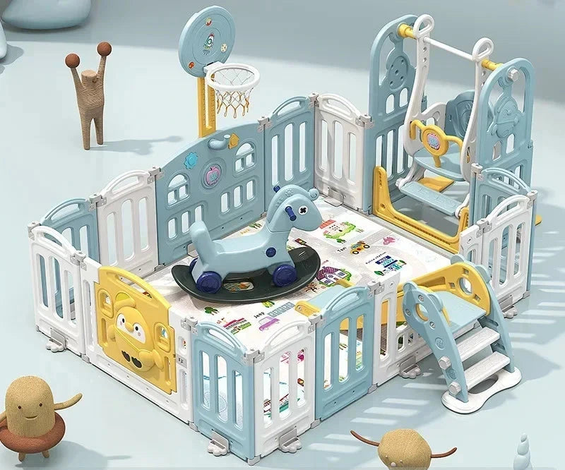 Luxury Baby Playpen – Non-Toxic Safety Play Yard & Activity Center with Engaging Toys for Toddlers and Babies