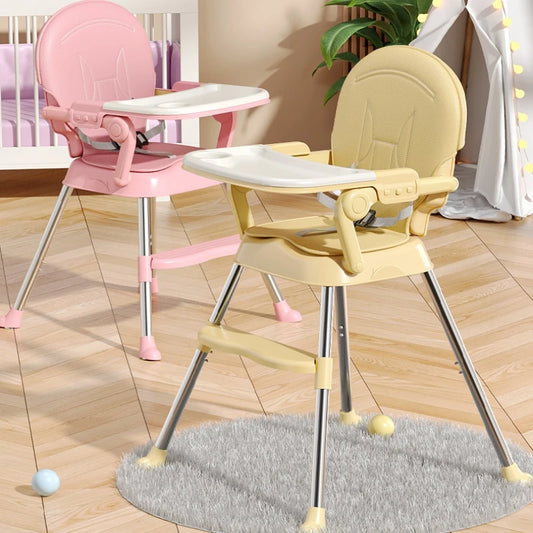 Multi-Functional Foldable Baby Dining Chair – Adjustable Height, Portable Baby Seat for Home Use