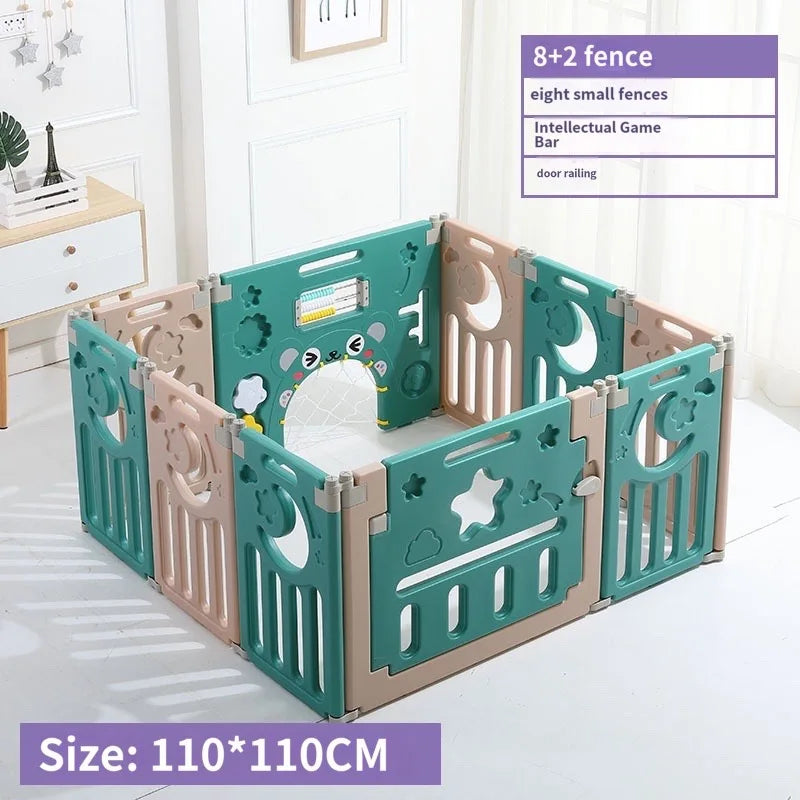 Children's Playpen Baby Activity Gym Indoor Foldable Fence Toddler Pink Safety Playpen Home Crawling Mat Ball Pool Playground