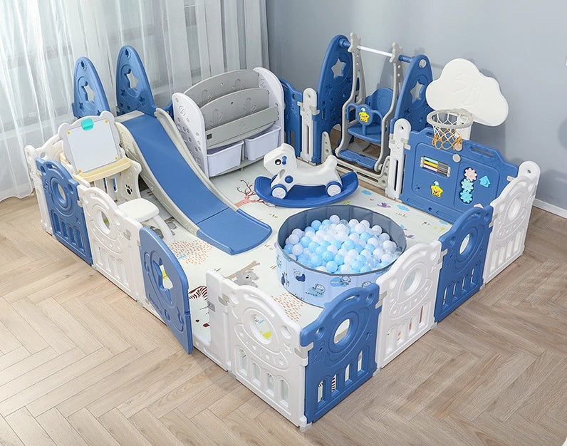 IMBABY Indoor Baby Playpen – Multipurpose Activity Center with Ball Pool & Safety Game Fence