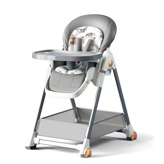 Baby Feeding Highchair – Adjustable Dining Chair with Wheels, Infant Table & Feeding Chair Combo