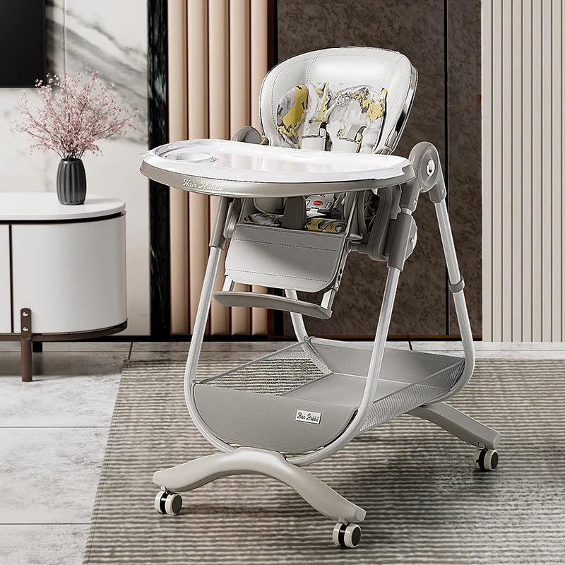 Ultra-Compact Luxury Baby High Chair – Portable Feeding Chair for Toddlers