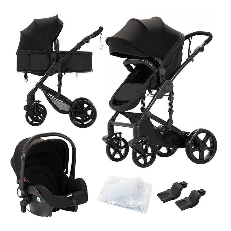 3-in-1 Baby Stroller – 2025 High Landscape Travel Trolley & Safety Carriage for Newborns