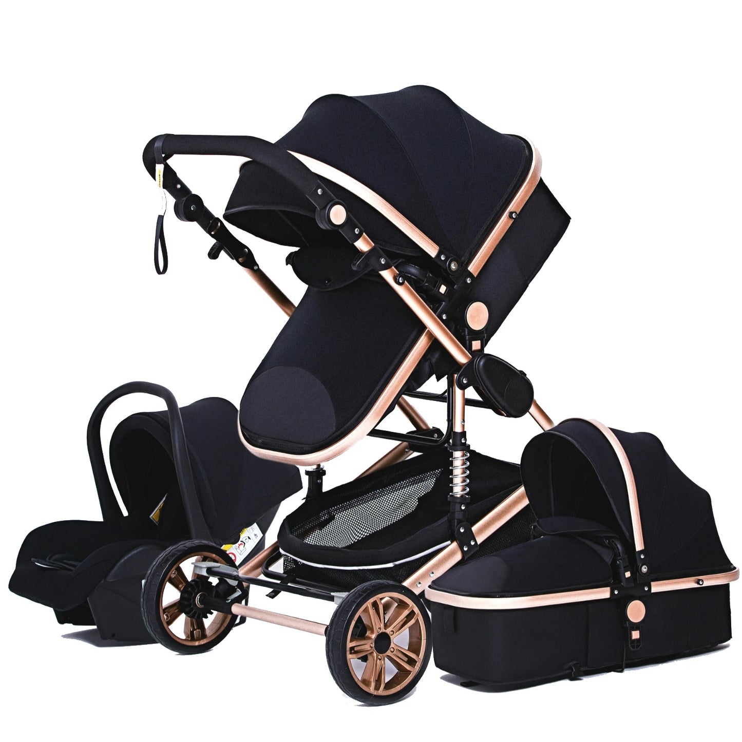 3-in-1 Foldable Baby Stroller – High Landscape, Travel-Ready for Newborns (CE Approved)