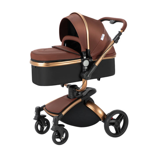 3-in-1 Lightweight Baby Stroller – High Landscape, Luxury Baby Carriage for Newborns