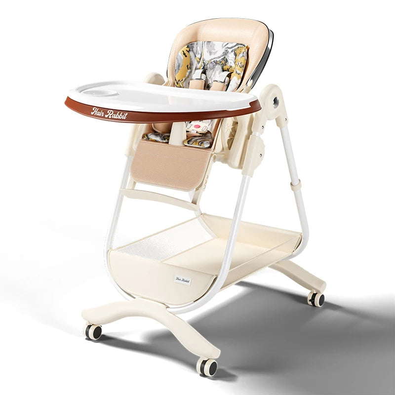 Ultra-Compact Luxury Baby High Chair – Portable Feeding Chair for Toddlers