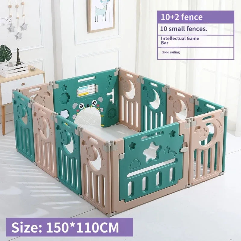 Children's Playpen Baby Activity Gym Indoor Foldable Fence Toddler Pink Safety Playpen Home Crawling Mat Ball Pool Playground