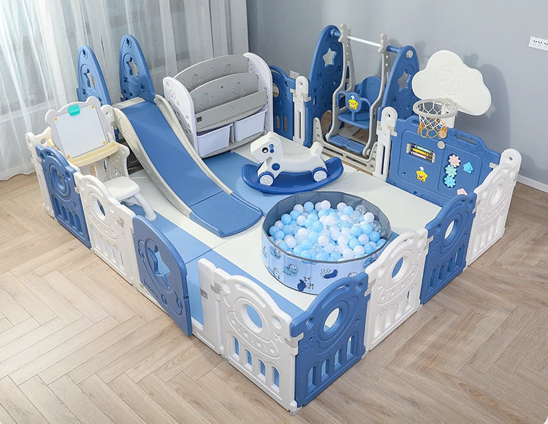 IMBABY Indoor Baby Playpen – Multipurpose Activity Center with Ball Pool & Safety Game Fence