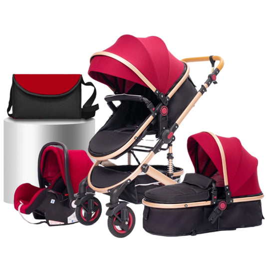 3-in-1 Foldable Baby Stroller – High Landscape, Travel-Ready for Newborns (CE Approved)