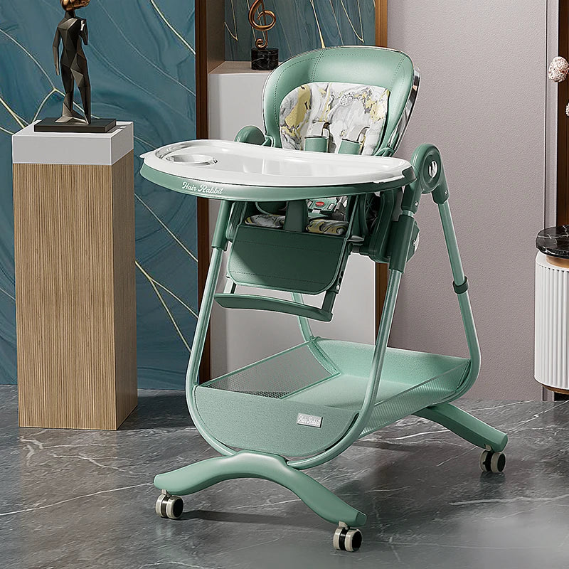 Ultra-Compact Luxury Baby High Chair – Portable Feeding Chair for Toddlers