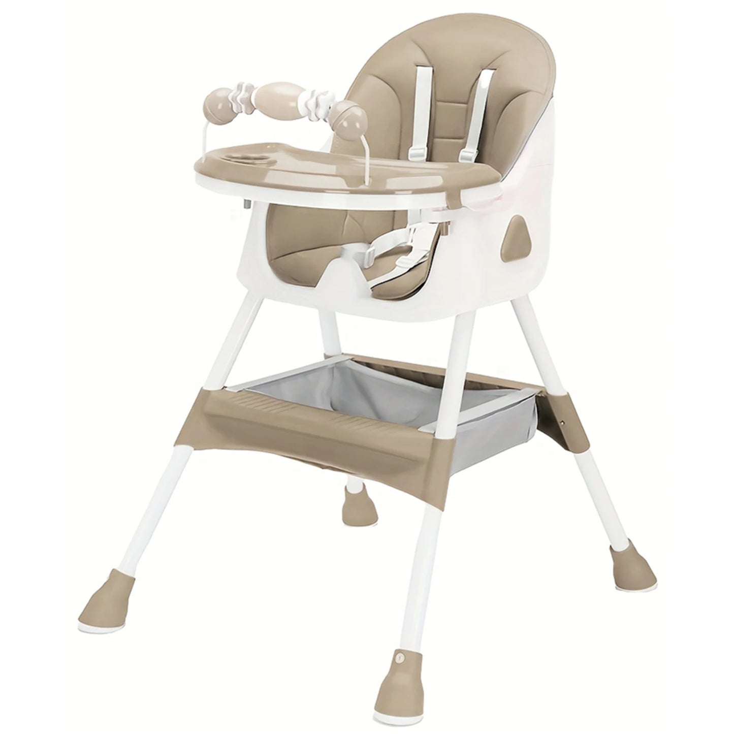 UBRAVOO Foldable Baby High Chair 6 Months Plus, with Large Antislip Pad & ToyRack, Easy to Clean Feeding , E500