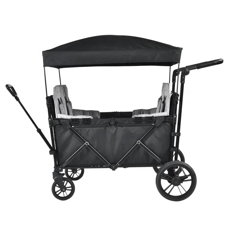 Customized 2-in-1 Baby Stroller Wagon – Folding Baby Wagon with Iron Tube Frame, EU & USA Standard, Separate Seat Safety Belts