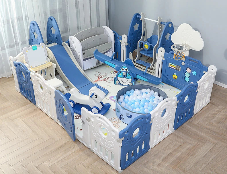 IMBABY Indoor Baby Playpen – Multipurpose Activity Center with Ball Pool & Safety Game Fence