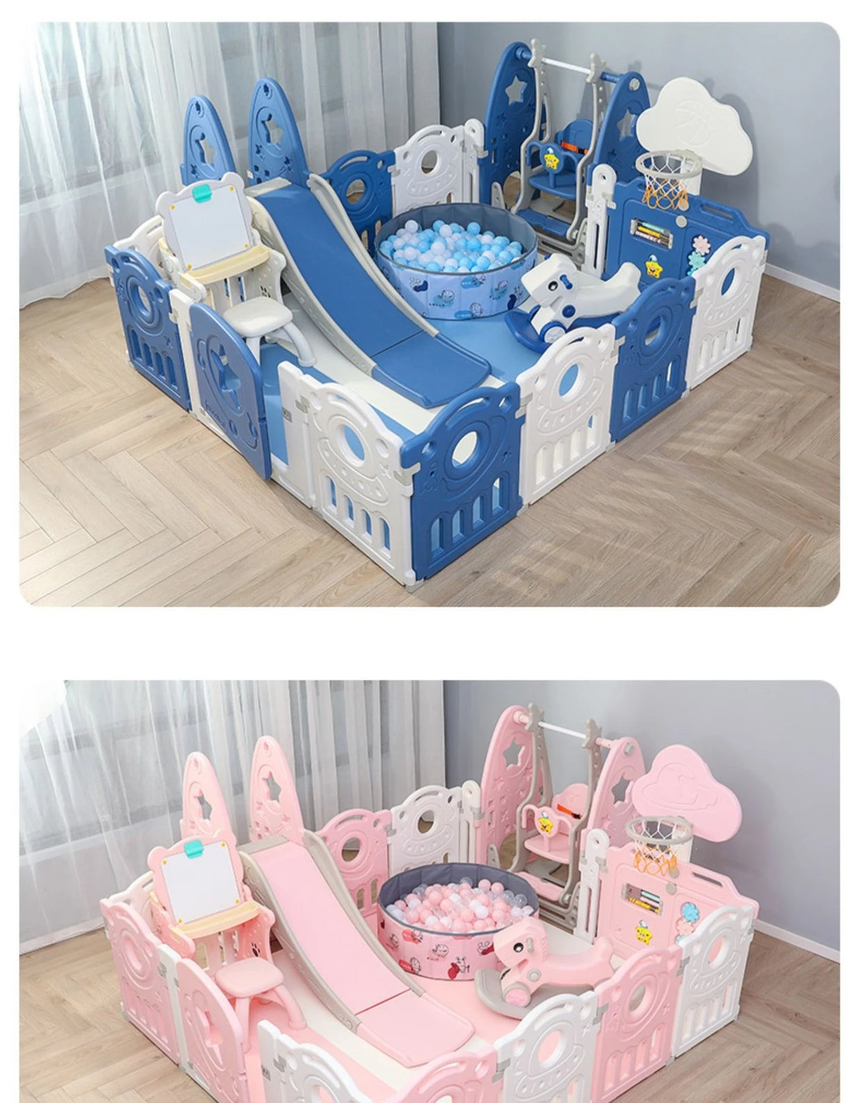 IMBABY Indoor Baby Playpen – Multipurpose Activity Center with Ball Pool & Safety Game Fence