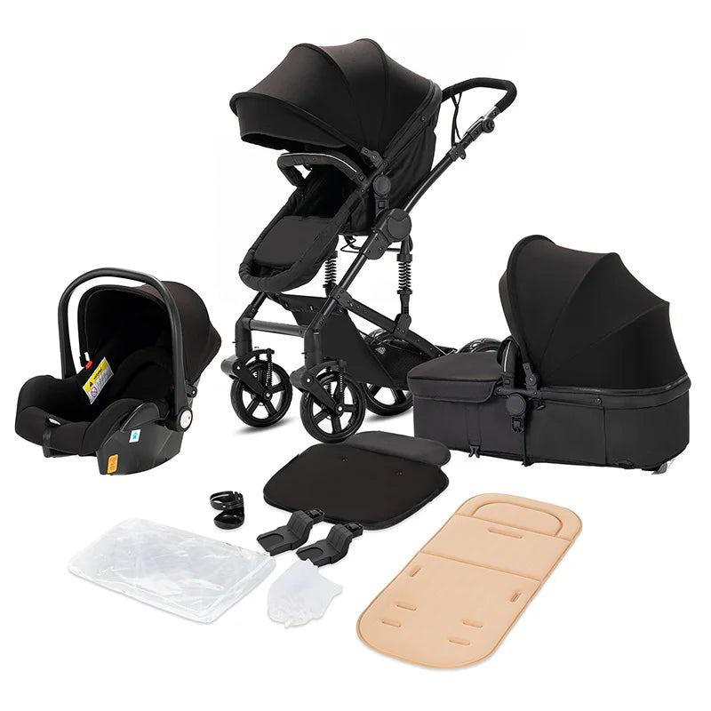 3-in-1 Baby Stroller – 2025 High Landscape Travel Trolley & Safety Carriage for Newborns