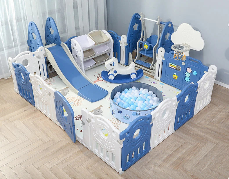 IMBABY Indoor Baby Playpen – Multipurpose Activity Center with Ball Pool & Safety Game Fence